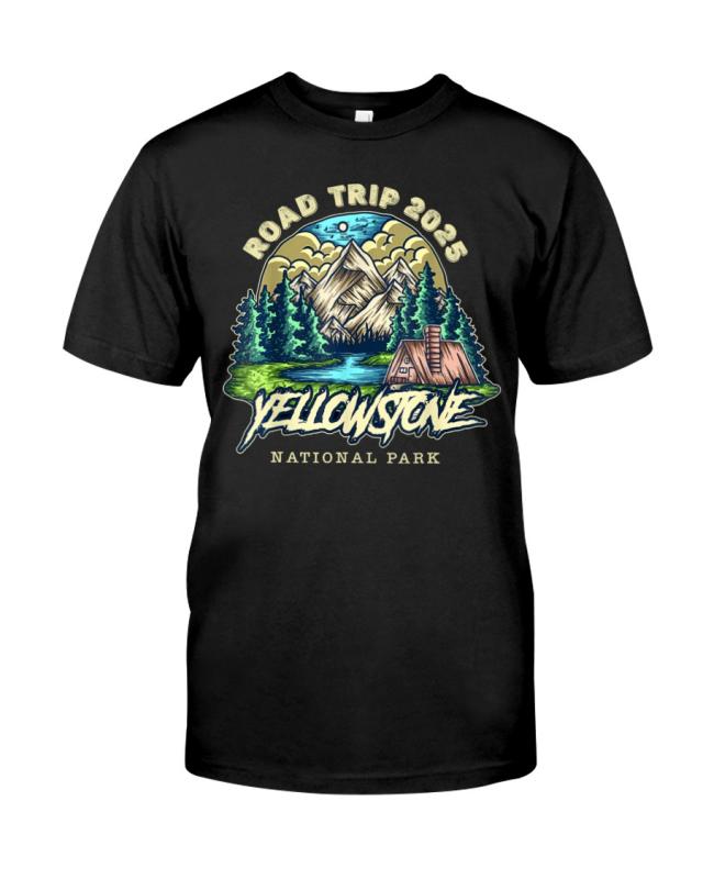 Yellowstone National Park Road Trip Camping Hiking 2025 Classic T-Shirt