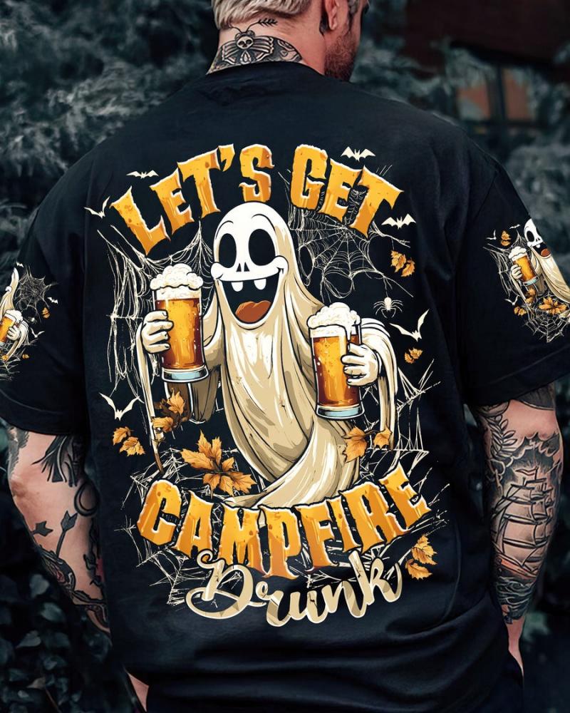LET'S GET CAMPFIRE DRUNK BOO HALLOWEEN AOP T-Shirt